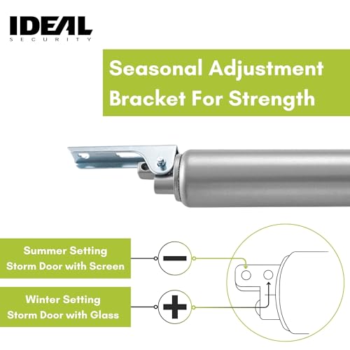 Ideal Security Screen Door Closer, 9”, Silver - color: Silver