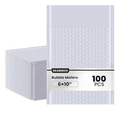 Bubble Mailers 6x10inch 100Pack Grey Bubble Mailers Self-Seal Padded Mailing Envelopes Bubble Opaque Padded Mailer for Small Businesses to Package and Mail Jewelry Cosmetics#0（white，grey） - size: 6x10-100Pc