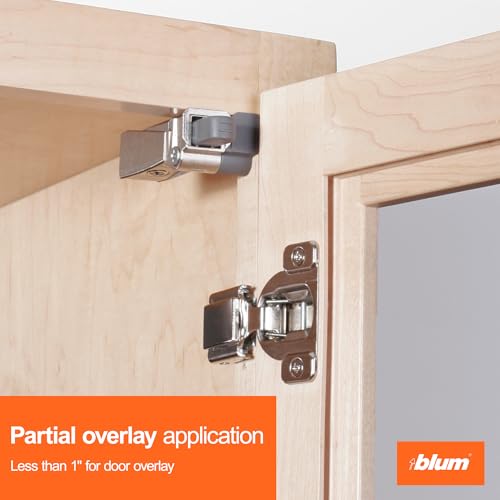 Blum BLUMOTION for Doors (25 Kits), Soft-Close Adapter for Compact Hinges, Includes Spacer and Screws for Face Frame Cabinets - size: 25 KITS