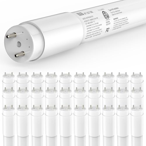 JESLED 30 Pack T8 Led Bulbs 4 Foot,14W(40W Equiv) 2450LM 5000K Type A+B ETL