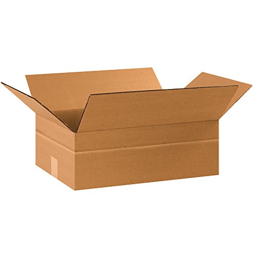 BOX USA BMD17116 Multi-Depth Corrugated Boxes, 17 1/4"L x 11 1/4"W x 6"H, Kraft (Pack of 25) - style: Multi-Depth