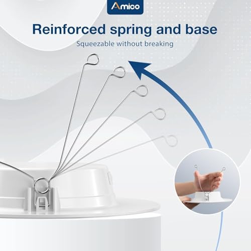 Amico 6 Pack 5/6 inch 5CCT LED Recessed Lighting, Retrofit Can Light, White - size: 6 Inch-White
