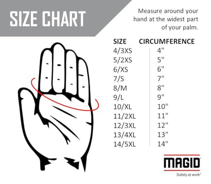 MAGID H550LEA Cut Master H550LEA HPPE Split Leather Palm Gloves - Cut Level A7 - size: 7/S