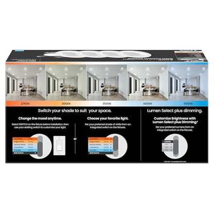 Feit Electric 4 in LED Recessed Downlight - 5CCT, Dimmable - 4 Pack - size: 4 Count (Pack of 1)