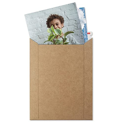 ValBox 6x8 Self Seal Photo Document Mailers 25 Pack Stay Flat Brown Cardboard Envelopes, 6.25 x 8.25 Inches - color: Brown