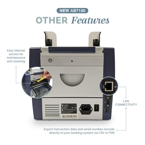AccuBANKER AB7100 ValuePro Mixed Bill Counter, Serial Capture