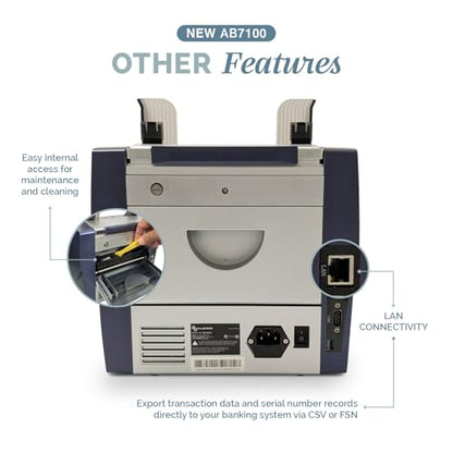 AccuBANKER AB7100 ValuePro Mixed Bill Counter, Serial Capture