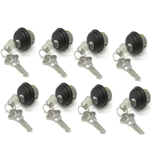 Double Cylinder Locks | Bronze Finish | 8 Pack Mixed - color: Duronotic Bronze, size: 8 Pack, style: Keyed Cylinder