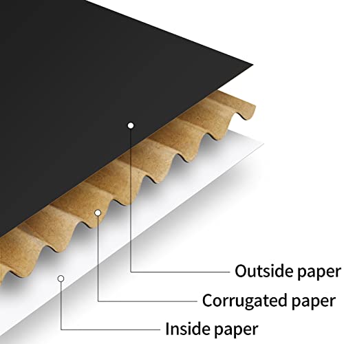 Spakon 50 Packs Shipping Boxes, Cardboard, Black, 6 x 4 x 1.6 Inches - color: Black, size: 6 x 4 x 1.6 Inches