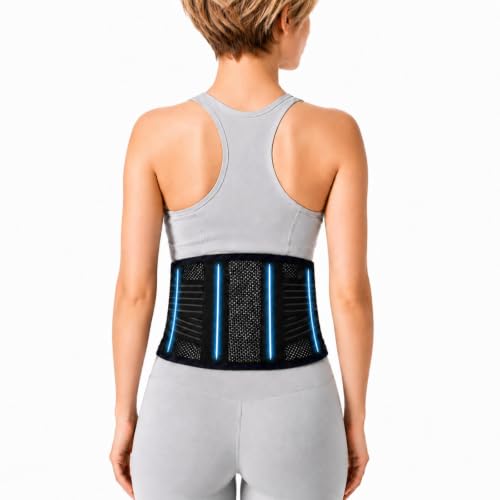 Back Support Belt, Ultra-Thin & Breathable Back Brace for Men Women, Lightweight Waist Support Si Belt for Lower Back Pain, Sciatica & Herniated Disc Relief Under Clothes - size: Small