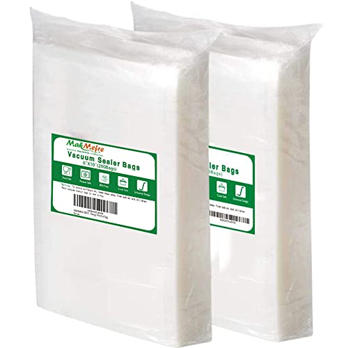 MakMeFre 200 Pint 6x10Inch Vacuum Sealer Bags for Food Storage - size: (200Count)Pint6x10