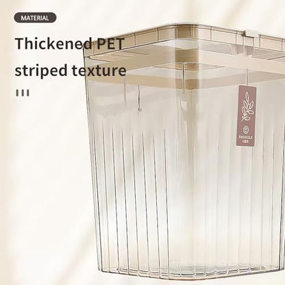 Bathroom Trach Can with Lid, 2.6 Gallon Grabage Can,Plastic Transparens Waste Basket with Press Top Lid,Clear Trach Bin for Home,Living Room,Bedroom,Office,Brown - color: brown