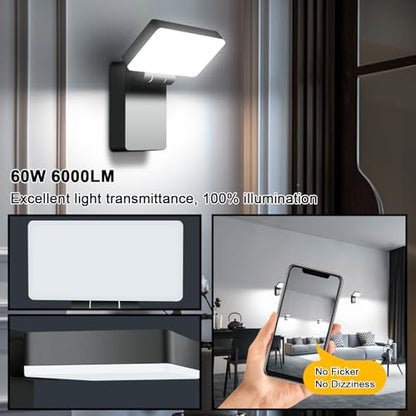 60W Modern LED Flood Light 5000K, 360° Rotatable Areas Lighting - size: Medium/60-1