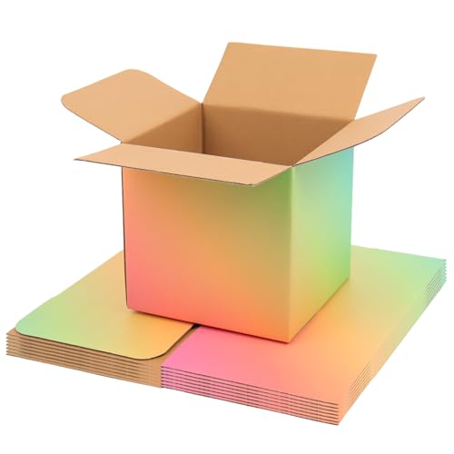6x6x6 Shipping Boxes Small Set of 30, Gradient Corrugated Cardboard Box, Mailing Boxes for Packaging Small Business - color: Gradient, size: 6x6x6 Inch