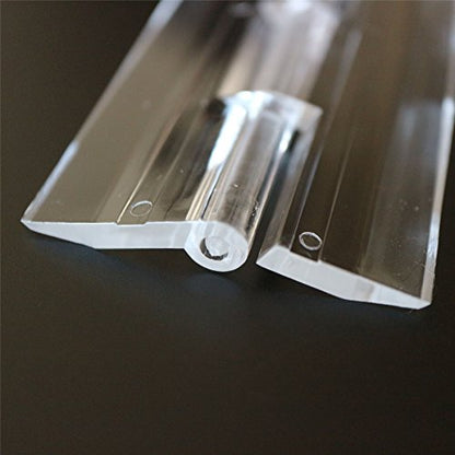 Transparent Clear Plastic Acrylic 300mm, 12", Continuous Piano Hinge Hinges
