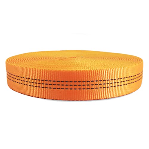 NewDoar CE UIAA Certified 1 Inch Nylon Webbing Strap/Tubular Climbing Webbing - Heavy Duty Strap for Rescue, Climbing, Harnesses, Rock Work, & Firefighting - color: Orange, size: 1 inch x 5 Yard