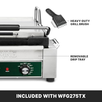 Waring Panini Press with Programmable Timer, 14" x 14" Cooking Surface - style: Full-Size Flat Toasting Grill with Timer