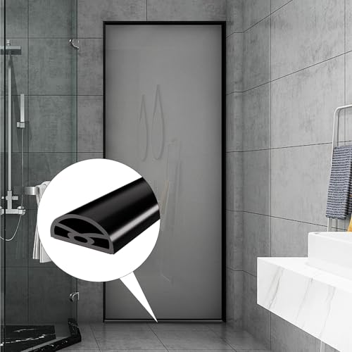 39” Black Shower Threshold Water Dam Stopper for Dry Wet Separation - color: Black, size: 39inch