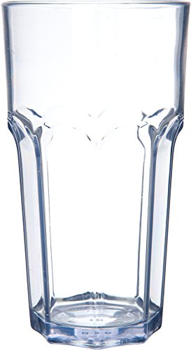 Carlisle FoodService Products Louis Tall Tumbler for Restaurants, Catering, Kitchens, Plastic, 22 Ounces, Clear, (Pack of 24) - size: 22 Ounces, style: 24 Pack