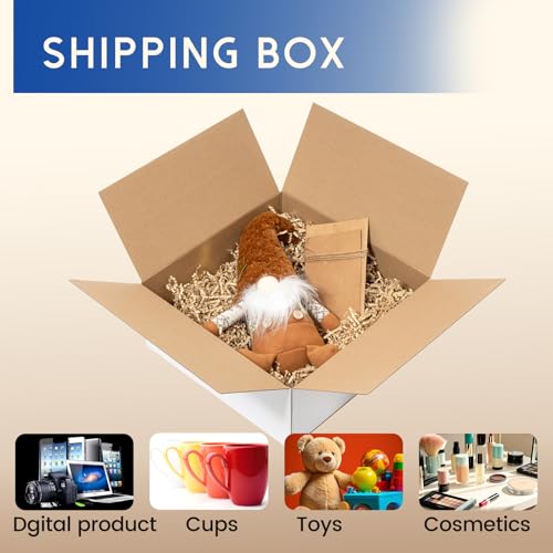 Mefleet 12x12x5" Shipping Boxes 25 Pack Corrugated Cardboard Box White - size: 12x12x5 inches (25 Pack)