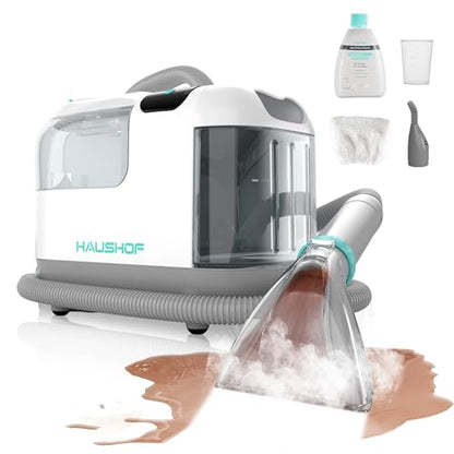 HAUSHOF Steam Carpet and Upholstery Cleaner Machine, with 3 Modes & 3 Tools