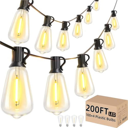 Svater 200 FT Outdoor String Lights LED, Waterproof for Outside Patio - size: 200FT