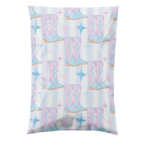 Pretty Package Store Poly Mailers 10x13, Cowgirl Boots, 100 Pack - color: Cowgirl Boots, size: 10x13