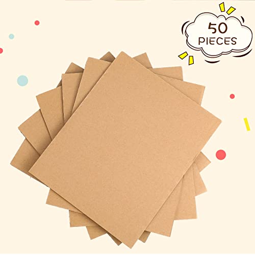 Zonon 50 Pack Corrugated Cardboard Sheets, 3 mm Flat, 8 x 10 Inch, Brown - color: Brown, size: 8 x 10 Inch