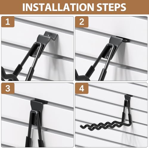 Slatwall Hooks 24 Pack Heavy Duty Multi Sizes Slatwall Accessories - color: Black, size: 24