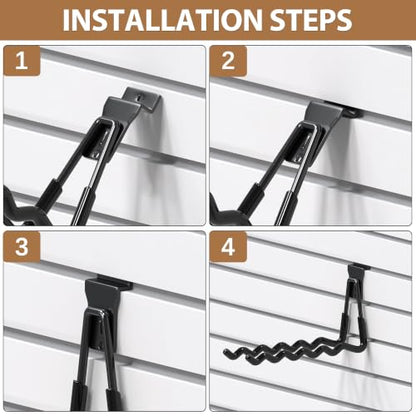 Slatwall Hooks 24 Pack Heavy Duty Multi Sizes Slatwall Accessories - color: Black, size: 24