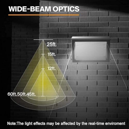ledmo LED Wall Pack Light Size Update Dusk to Dawn Lighting 120W - size: 1 Pack With Photocell