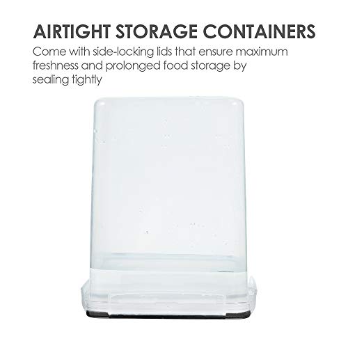 Vtopmart 5.2L Flour Sugar Storage Containers, 4 PCS, Black - color: Black, size: 5.2L