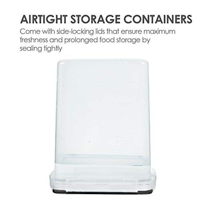 Vtopmart 5.2L Flour Sugar Storage Containers, 4 PCS, Black - color: Black, size: 5.2L