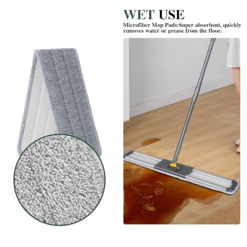 Masthome 36.2 in Large Dust Mop with Adjustable Long Handle 60 " - color: Grey Large