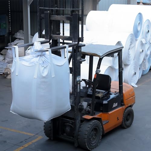 FIBC Bulk Bags 2 Pack 35 x 35 x 43 in 2200 lb Woven Polypropylene