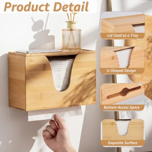 Pollock Paper Towel Dispenser with Lid,Wall Mount or Countertop - color: Blk-5857u-wood