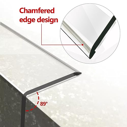 Self-Adhesive Clear Wall Corner Protector - 2Pack, 16" x3/4" - color: Clear, size: 16" X 3/4"