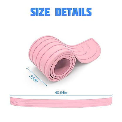 8sanlione Non-Slip Rubber Car Rear Bumper Guard Strip, Pink/40.9"x3.5" - color: Pink, size: 40.9"x3.5"