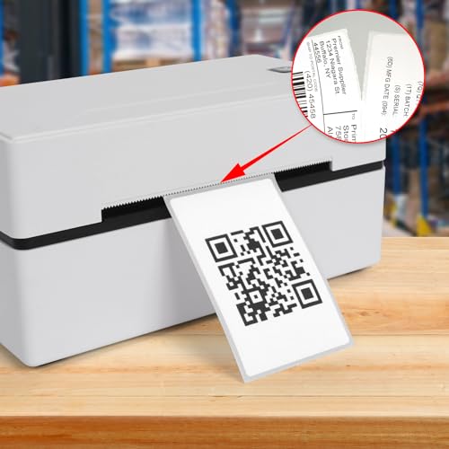 White Thermal Labels 3 ×5 Inch Waterproof Vinyl Stickers 300 PCS - color: White