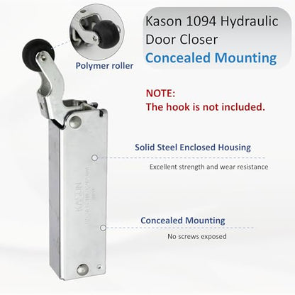 Awoco 1094 Hydraulic Door Closer, Concealed Mounting for Walk-in Coolers/Freezers by Kason - style: Concealed door closer