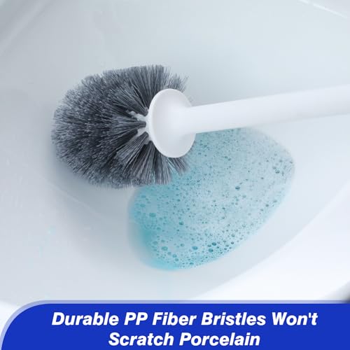 Patelai 6 Pack 18.12 Inch Toilet Brush and Holder for Bathroom