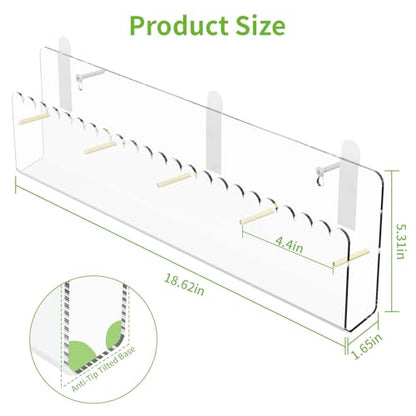 Brochure Holder Wall Mount, 2 Pack Acrylic Modular Flyer with Adjustable Magnetic Golden Bolt, Wavy Lace Pamphlet Display Stand for Organizer Trifold Flyer, Document, Leaflet, 4 Slots - color: 4 Slots