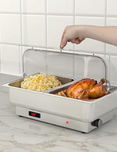 GarveeHome Electric Chafing Dishes Buffet Set - size: 1x1/1+2x1/2 Pans