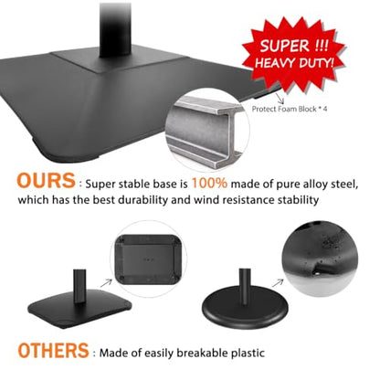 Sign Stand for Display, Ultra Stable Heavy Duty Pedestal Signage Holder - size: 11x17, style: Black