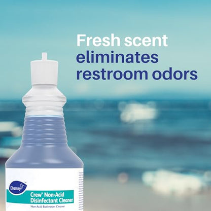 CREW Diversey 100925283 Neutral Non-Acid Bowl & Bathroom Disinfectant, 32 oz Squeeze Bottle, 12/CT - size: 32 Fl Oz (Pack of 12)