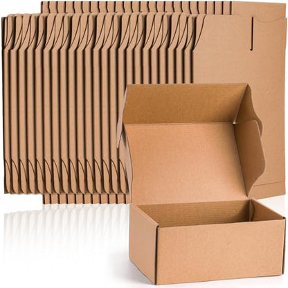 Cedilis 25 Pack 9x6x4 Inches Shipping Boxes, Small Corrugated Cardboard Box, Brown Cardboard Mailing Boxes, Thick Corrugated Mailer Boxes for Shipping Packing Small Business, Recyclable - size: 9x6x4 Inches