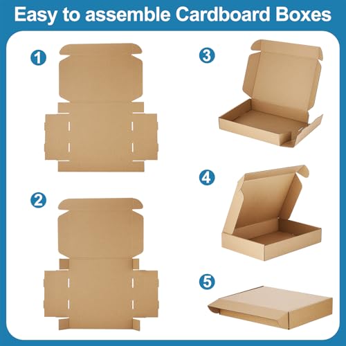 Famagic 9x6x2 Small Shipping Boxes for Shipping, Gift, Brown Boxes, 12 pack - color: Brown, size: 9x6x2" 12pcs