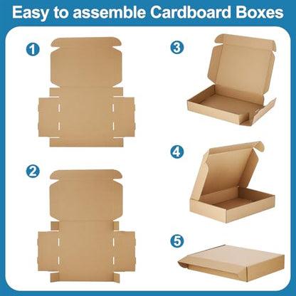 Famagic 9x6x2 Small Shipping Boxes for Shipping, Gift, Brown Boxes, 12 pack - color: Brown, size: 9x6x2" 12pcs