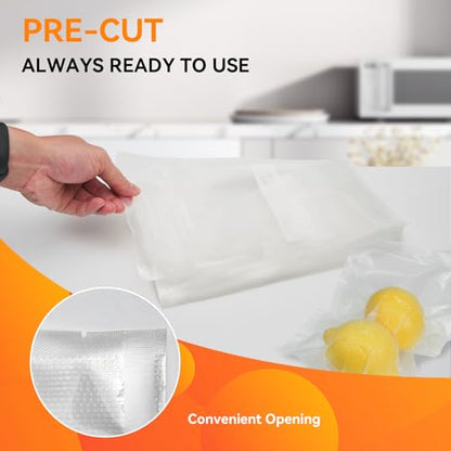 Wevac Vacuum Sealer Bags 6"x10", 200 Pint Bags, Fits Food Saver Sealers - size: 6" x 10" 200 count