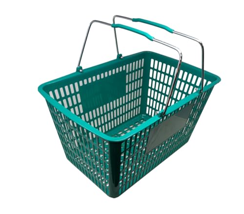 Fma Omcan Plastic Shopping Basket (Green) - color: Green